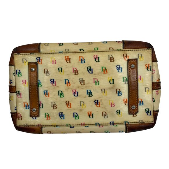 VTG Dooney Bourke Rainbow Signature Logo + Zipper Hand Bag + Charm - NO STRAP - Picture 9 of 14